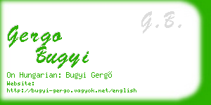 gergo bugyi business card