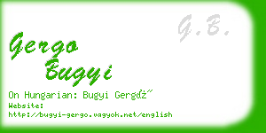 gergo bugyi business card